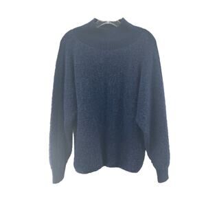 Toit Volant Women’s Long Sleeve Blue Amana Sweater 100% Alpaca Yarn Size XS/S